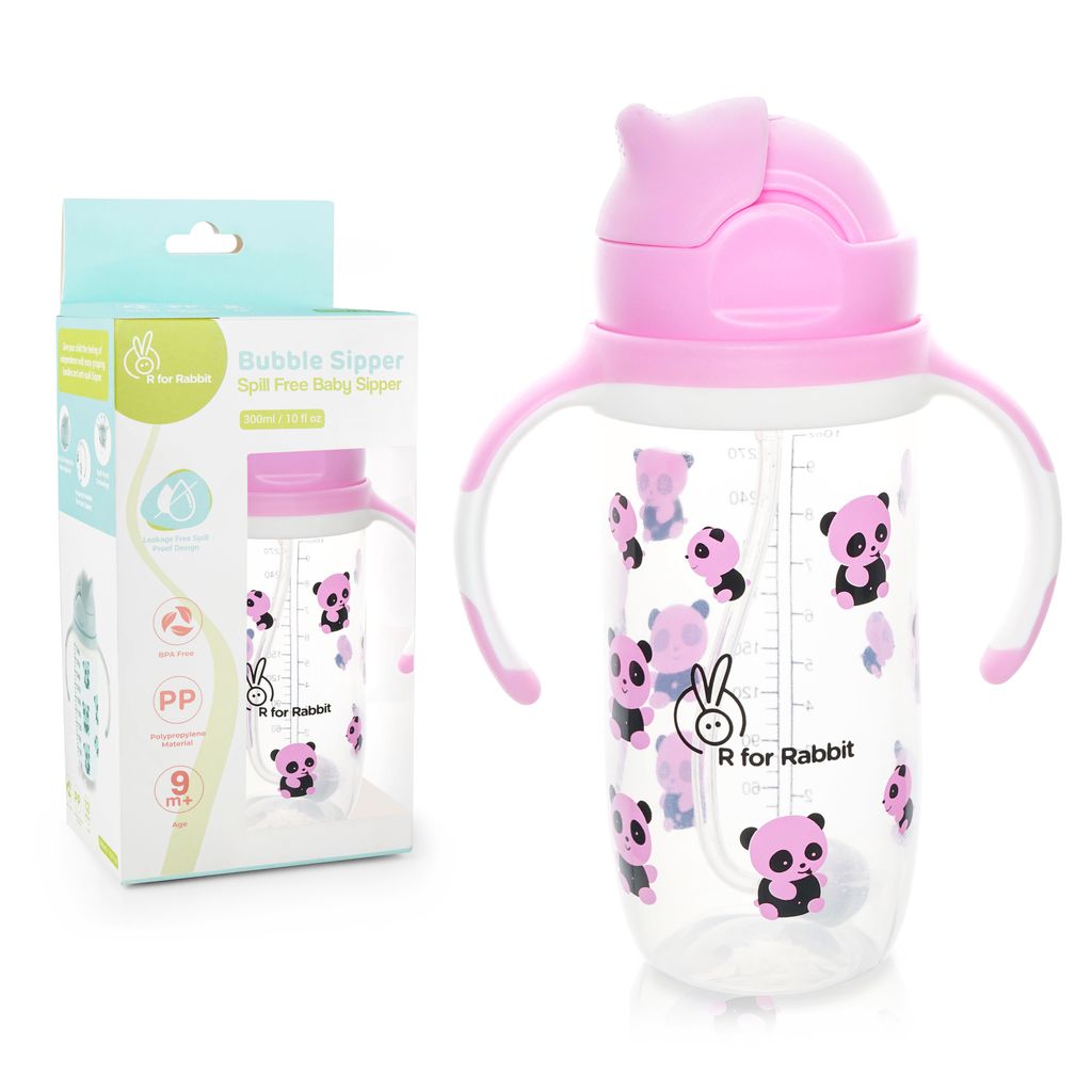 R for Rabbit Bubble Baby Sipper Bottle BPA Free Poly Propylene Material Purple