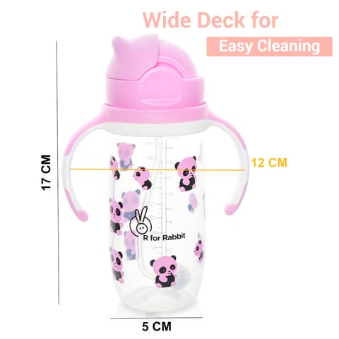 R for Rabbit Bubble Baby Sipper Bottle BPA Free Poly Propylene Material Purple