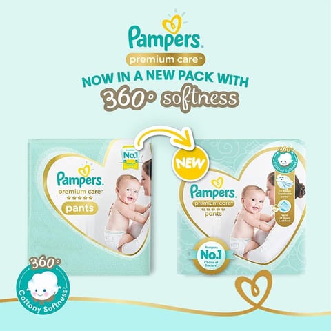 Pampers Premium Care Pants, Small size baby diapers, 46 Count(4-8 Kg)