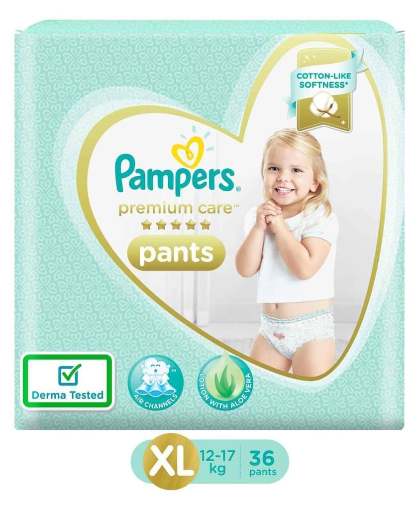 Pampers Premium Care Pants Diapers, XL, 36 Count