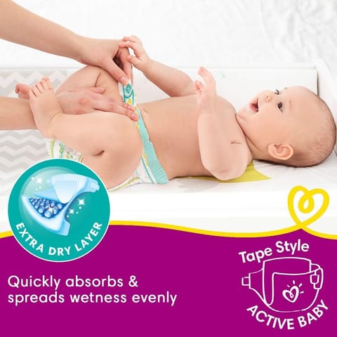 Pampers Medium- Pack of 90 Active Baby NB Econ(6-11Kg)