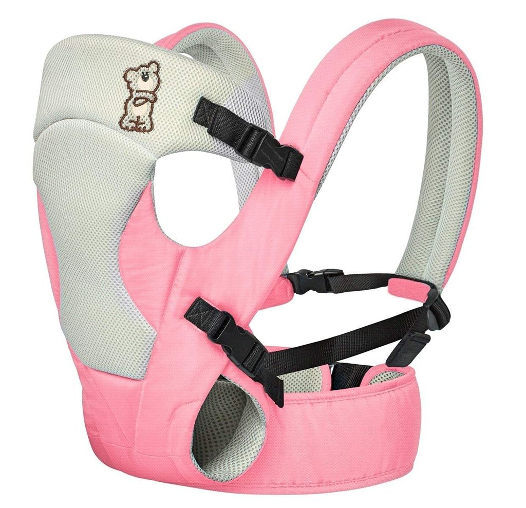 R for Rabbit New Cuddle Snuggle Carrier Pink Grey