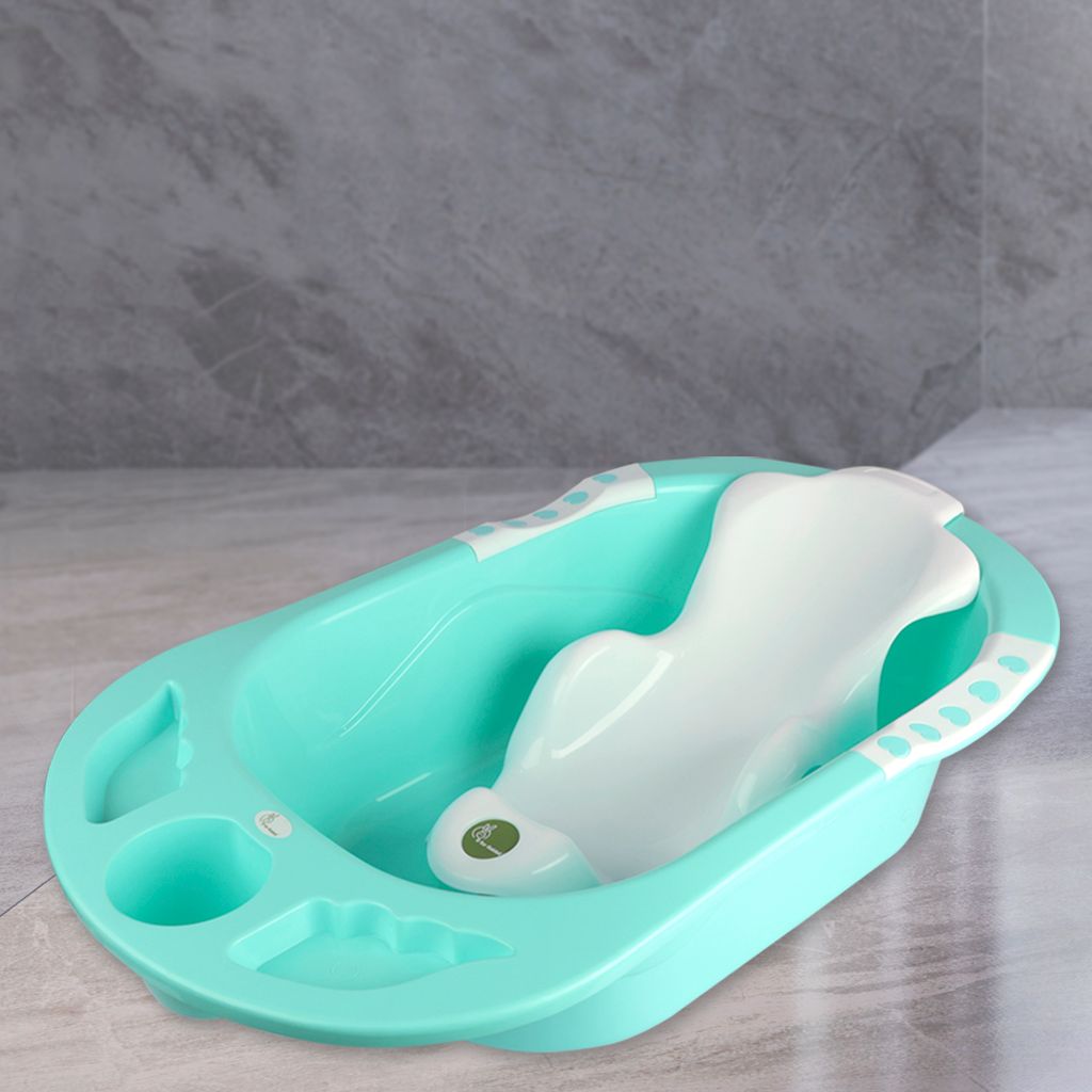 R for Rabbit Kiddie Kingdom Splash Bath Tub With Seat Sling Green