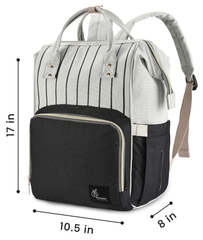 Caramello Diaper Bag Smart And Fashionable Diaper Bag For Moms  Black Strips