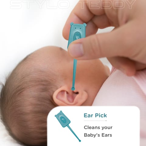 Stylo Teddy Baby Manicure Set Nail Cutter & Nail Filer, Scissor, Tweezer, Ear Pick Blue