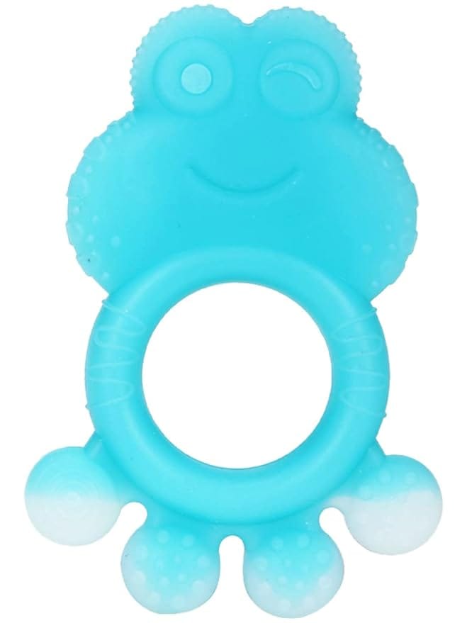 Mee Mee Silicon Baby Teether for Teething Gums, Teething Toy with Muti-Textured for Infants and Babies (Single Pack, Blue)