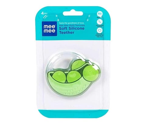 Mee Mee Multi-Textured Soft Silicone Teether (Green)