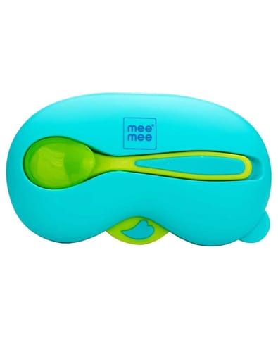 Mee Mee Air-Tight Feeding Bowl with Spoon (Blue)