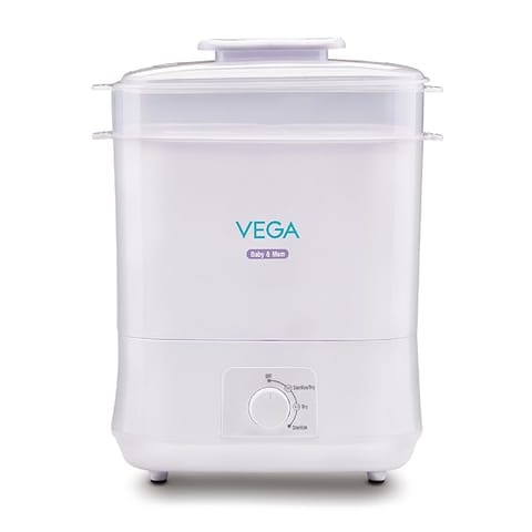 Vega Vega Baby & Mom 4-in-1 Electric Steam Sterilizer with Dryer | Multi Functional Steam Sterilizer | Complete Sterilization of Baby Accessories
