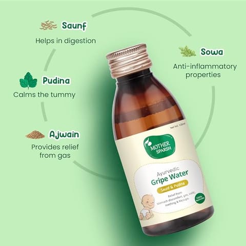 Mother Sparsh Gripe Water with Saunf & Pudina-120ML
