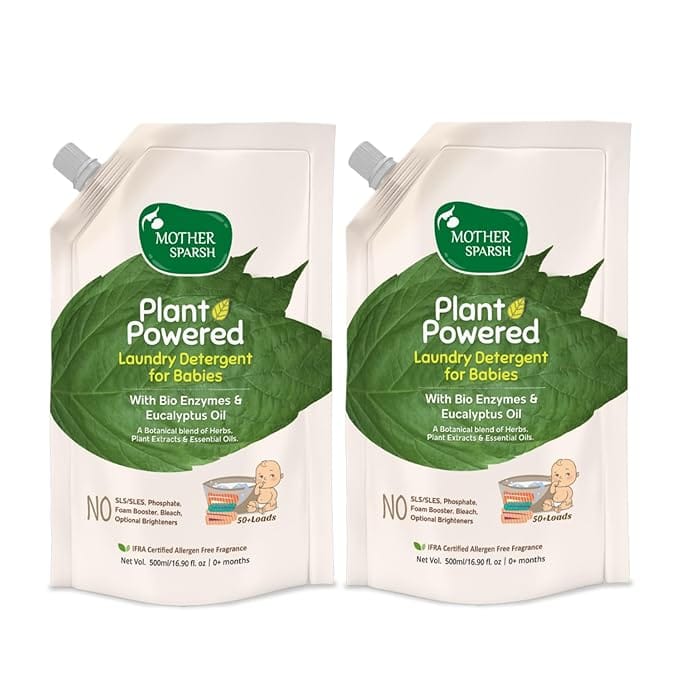 Mother Sparsh Plant Powered Laundry Detergent Refill Pack (2 x 500ML)