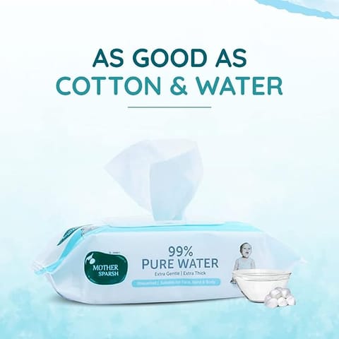 99 Percent Pure Water Unscented Baby Wipes Combo -2X72Pcs