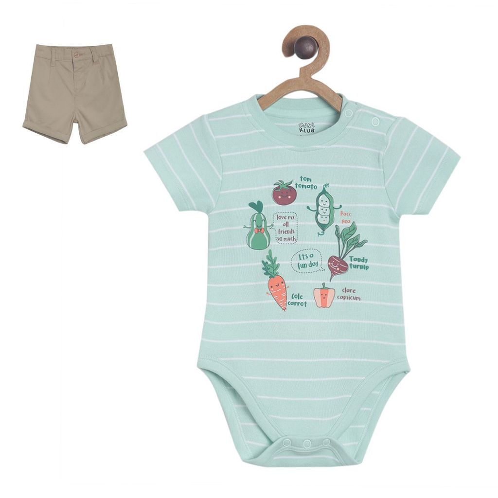 MINI KLUB BABY BOYS MULTI BODY SUIT AND BOTTOM