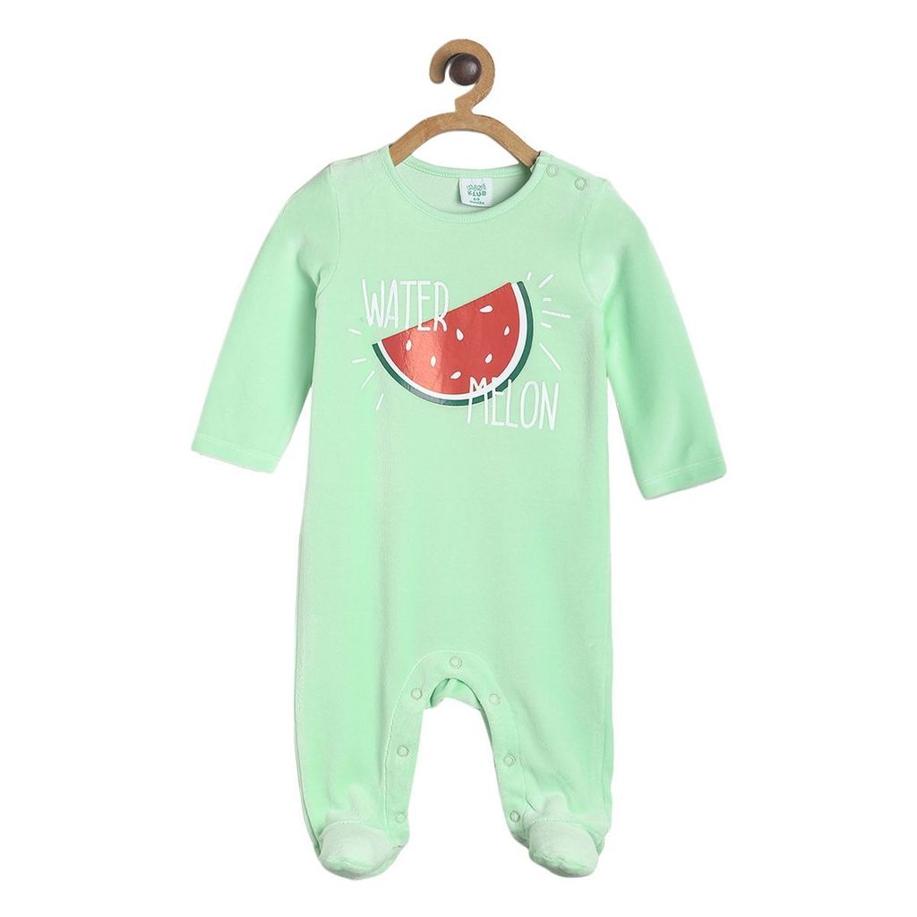 MINI KLUB BABY GIRLS NEON GREEN SLEEP SUIT