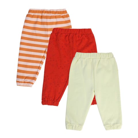 MINI KLUB NEW BORN AND BABY BOYS ORANGE/RED/YELLOW KNIT BOTTOM