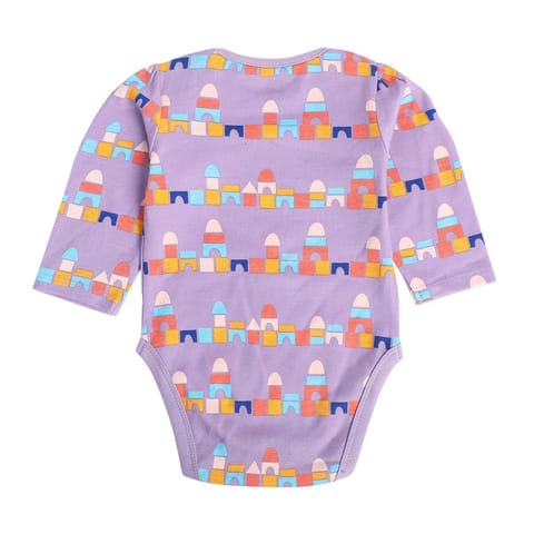 MINI KLUB NEW BORN AND BABY GIRLS ORANGE/PURPLE/BEIGE BODY SUIT