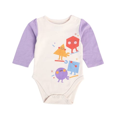 MINI KLUB NEW BORN AND BABY GIRLS ORANGE/PURPLE/BEIGE BODY SUIT