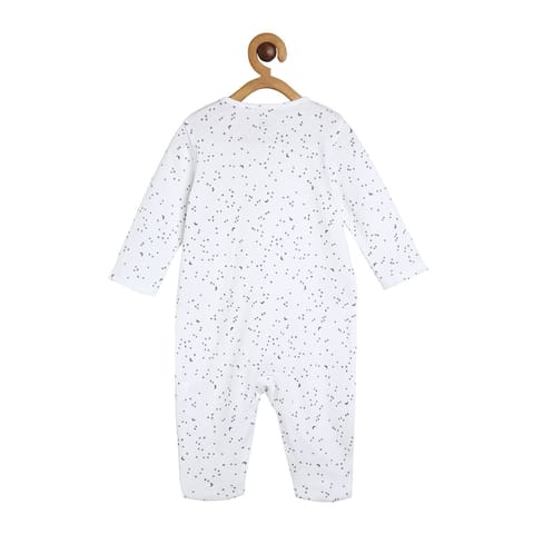 MINI KLUB NEW BORN AND BABY GIRLS WHITE/GREY SLEEP SUIT