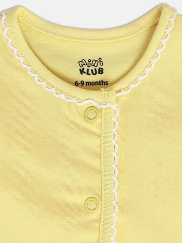 MINI KLUB NEW BORN AND BABY BOYS WHITE/GREEN ROMPER