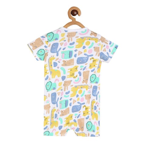 MINI KLUB NEW BORN AND BABY BOYS WHITE/GREEN ROMPER
