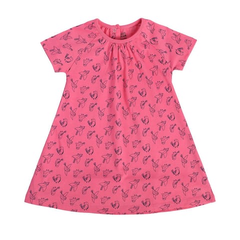 MINI KLUB NEW BORN AND BABY GIRLS WHITE/PINK DRESS