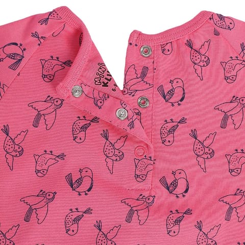 MINI KLUB NEW BORN AND BABY GIRLS WHITE/PINK DRESS