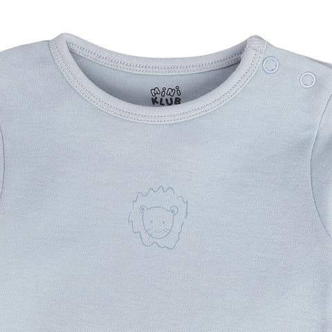 MINI KLUB NEW BORN AND BABY BOYS BLUE/DULL PINK BODY SUIT