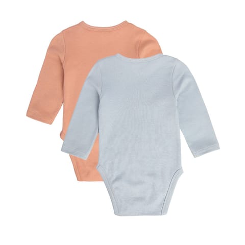 MINI KLUB NEW BORN AND BABY BOYS BLUE/DULL PINK BODY SUIT