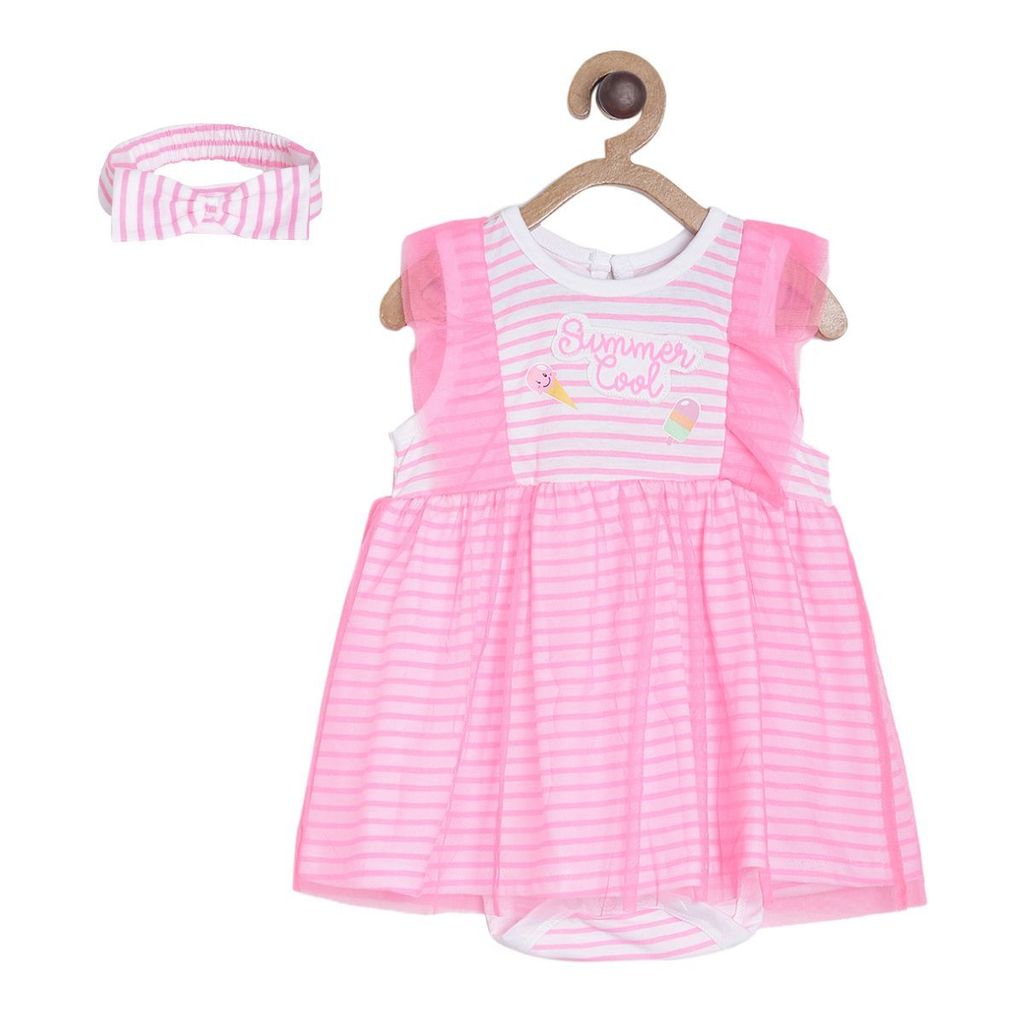 MINI KLUB BABY GIRLS NEON PINK BODY SUIT