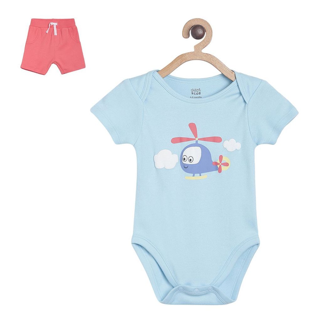 MINI KLUB BABY BOYS MULTI BODY SUIT AND BOTTOM