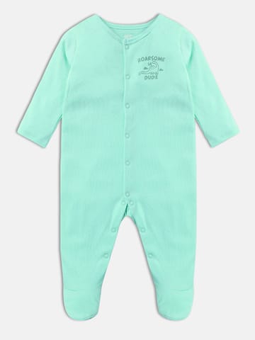 MINI KLUB NEW BORN AND BABY BOYS YELLOW/GREEN SLEEP SUIT