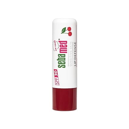 Sebamed Lip defense 4.8gm, Cherry | SPF 30 |Lip balm for Dry & Chapped lips with natual oil & Vitamin E | UV protection | Dermatologically tested