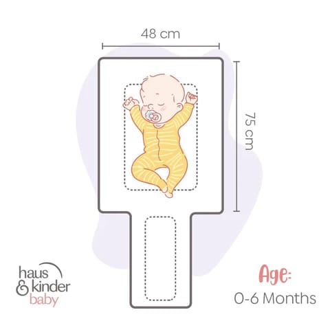 haus & kinder 3 in 1 Baby Sleeping Bag & Carry Nest | Cotton Bedding Set for Infants & New Born Baby | Portable/Travel & Skin Friendly | 0-6 Months (Ditsy Bloom)