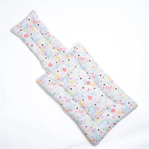 haus & kinder 3 in 1 Baby Sleeping Bag & Carry Nest | Cotton Bedding Set for Infants & New Born Baby | Portable/Travel & Skin Friendly | 0-6 Months (Ditsy Bloom)