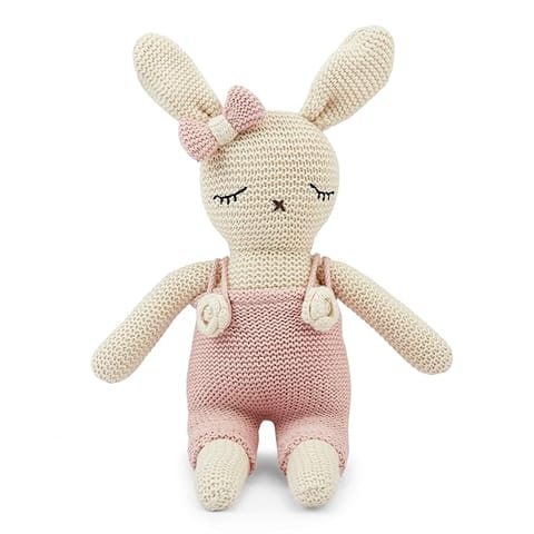 Haus and Kinder Cozy Baby Blanket - Pack of 3 | Rattle and Cuddle Toy | Soft Infant Blanket | Baby Shower Gift Set | Playful Baby Toy Trio | Adorable Knitted Toys | Safe Baby Rattle | Olly Baby