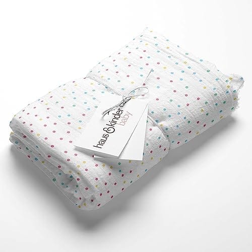 haus & kinder Eleflora Collection 100% Cotton Muslin Baby Swaddles Wrap for Newborn Baby, Size 100cm x 100cm, Pack of 5 (Ditsy Bloom, Floral,Dots, Elephant, Pineapple, Multicolor)