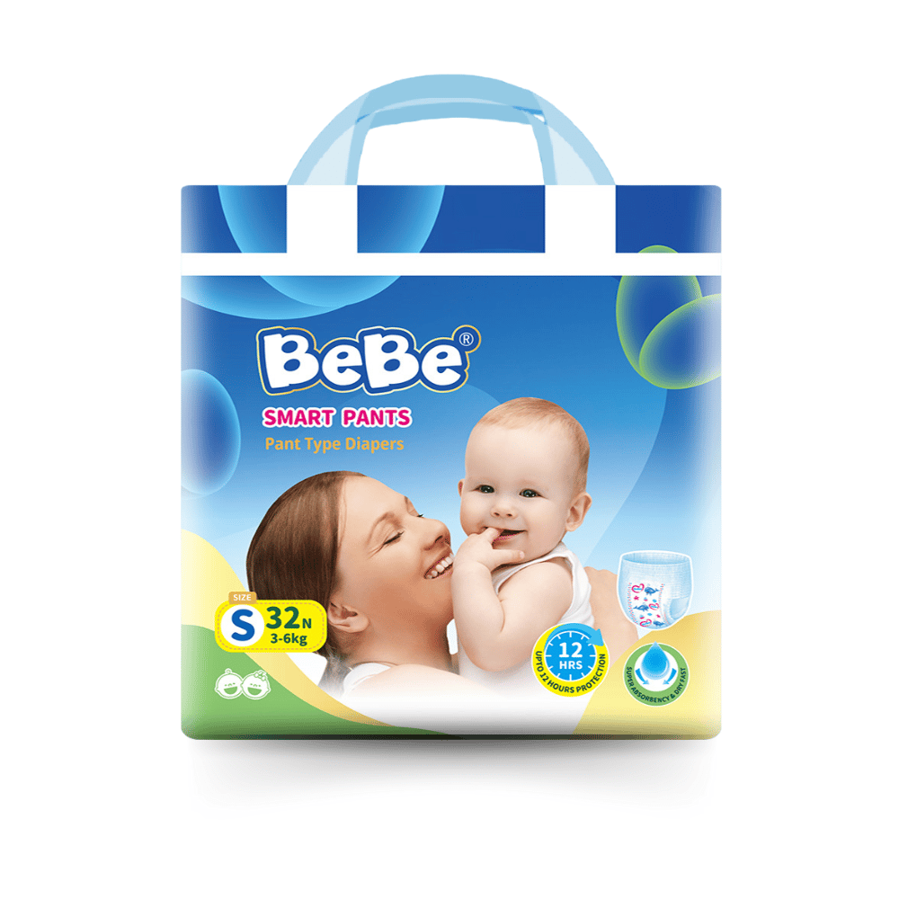 BeBe Baby Smart Pants-Reg (S) Pack of 32 (3-6 Kg)
