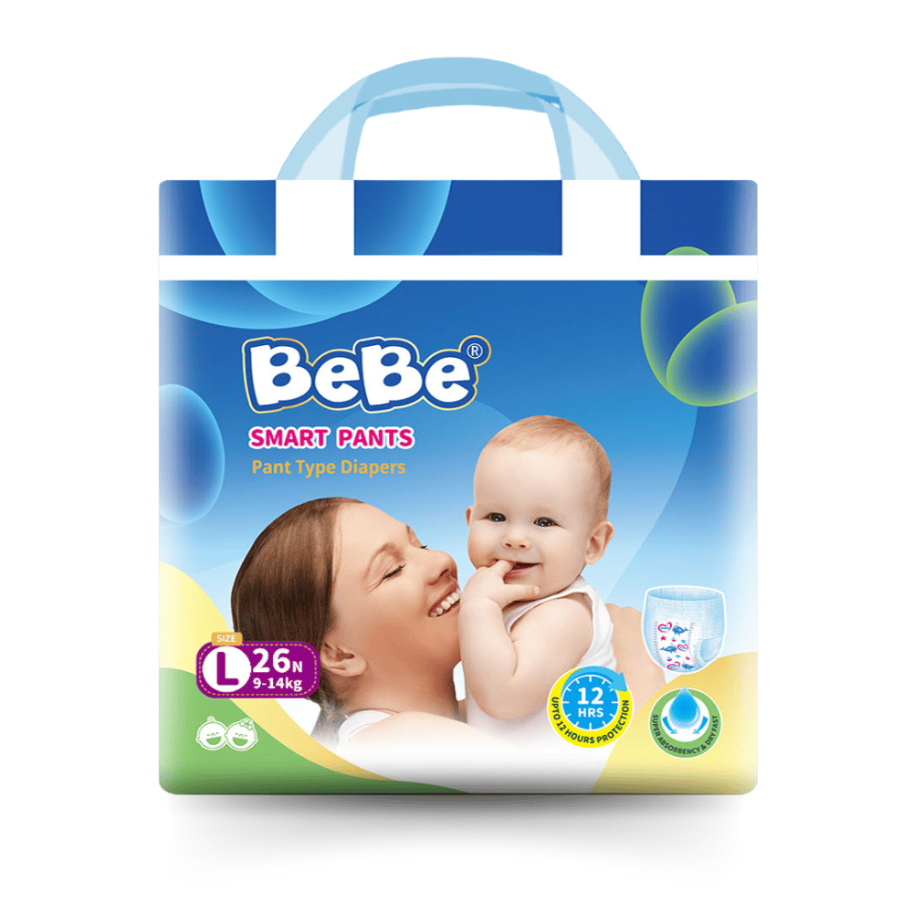 BeBe Baby Smart Pants-Reg (L) Pack of 26 (9-14 Kg)
