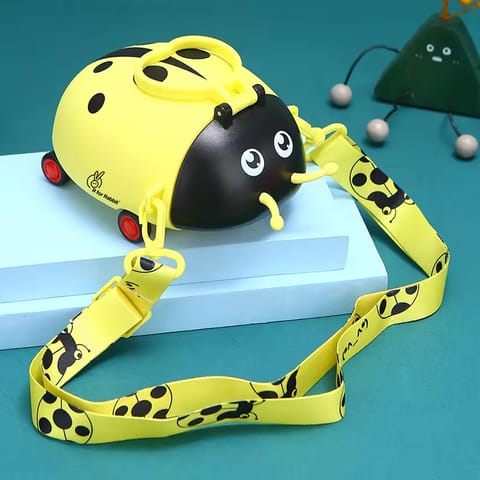 R for Rabbit Beetle Baby Straw Sipper Water Bottle With Adjustable Straps Yellow