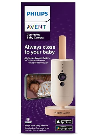Philips Avent Connected Baby Monitoring Camera | Monitor and Talk to your Baby | Soothing Sounds Button and Temperature Sensor | SCY641/00