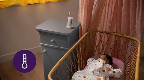 Philips Avent Connected Baby Monitoring Camera | Monitor and Talk to your Baby | Soothing Sounds Button and Temperature Sensor | SCY641/00