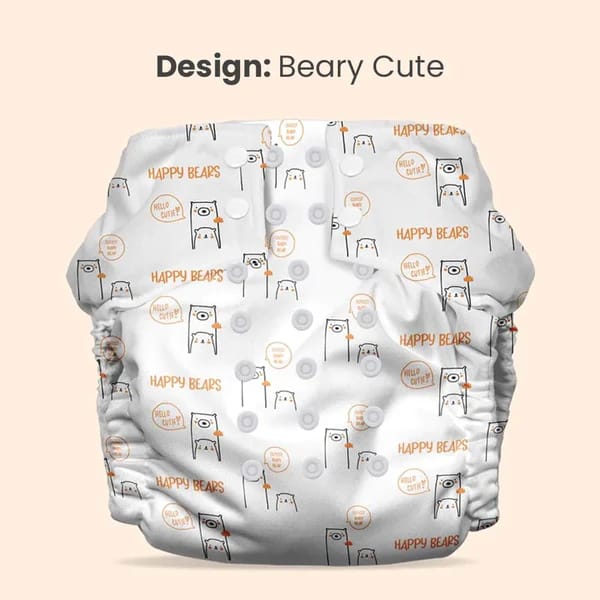 Mother Sparsh Plant Powered Cloth Diaper (BearyCute)  (5-17kg)