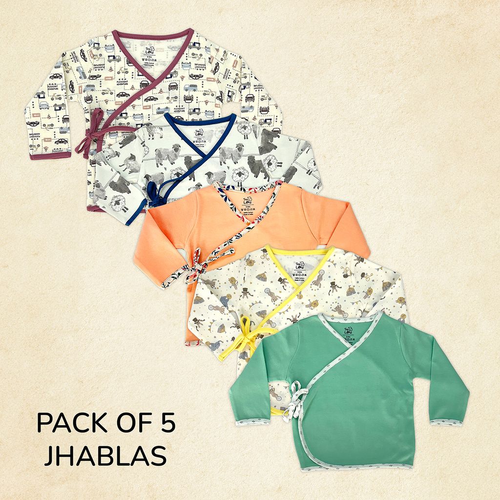 Tiny Lane Super Soft Baby Vests | Pack of 5 Jhablas