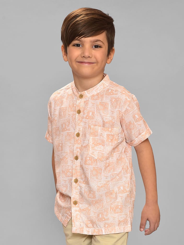 Mi Arcus Cotton Short Sleeve Shirt for Boys