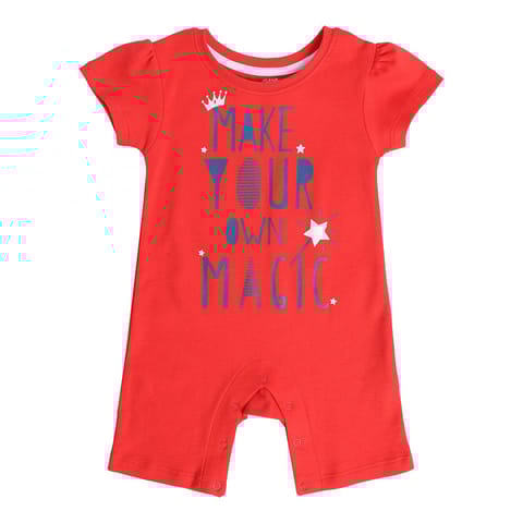 MINI KLUB NEW BORN AND BABY GIRLS RED/GREEN ROMPER