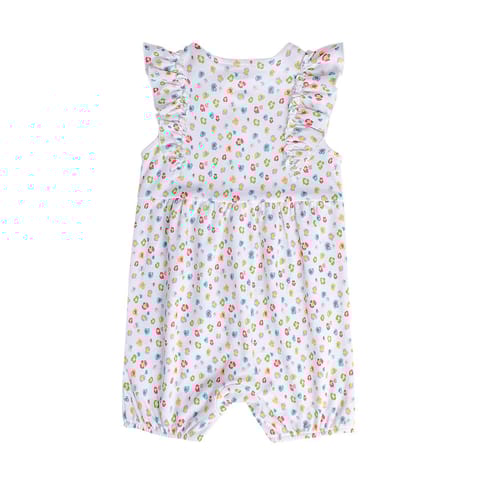 MINI KLUB NEW BORN AND BABY GIRLS WHITE/PINK ROMPER