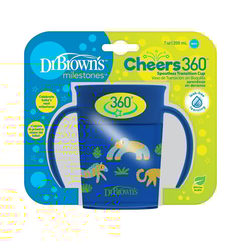 Dr. Brown's Smooth Wall Cheers360 Cup w/Handles, 7 oz/200mL