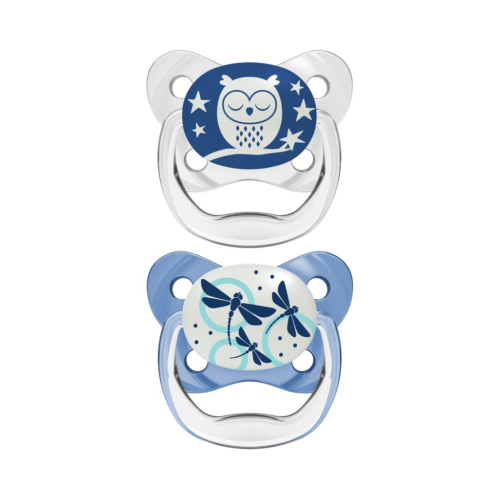 Dr. Brown's Prevent Glow in the Dark Butterfly Shield Soother Stage 1 -Pack of 2