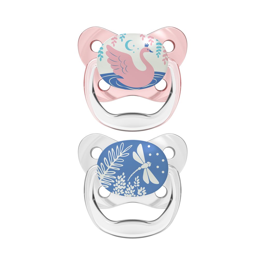 Dr. Brown's Prevent Glow in the Dark Butterfly Shield Soother Stage 1 -Pack of 2
