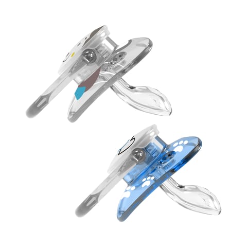 Dr. Brown's Prevent Printed Shield Soother - Stage 2, Blue, 2-Pack, Blue, 6M to 12M